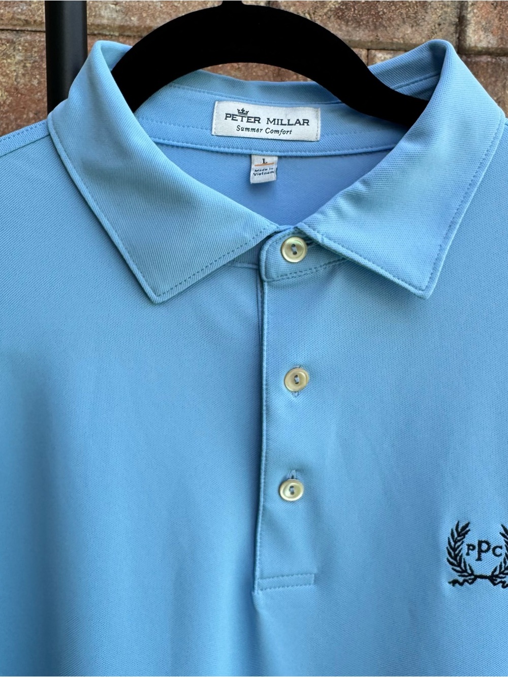 Peter Millar Summer Comfort Men's Light Blue Polo Shirt